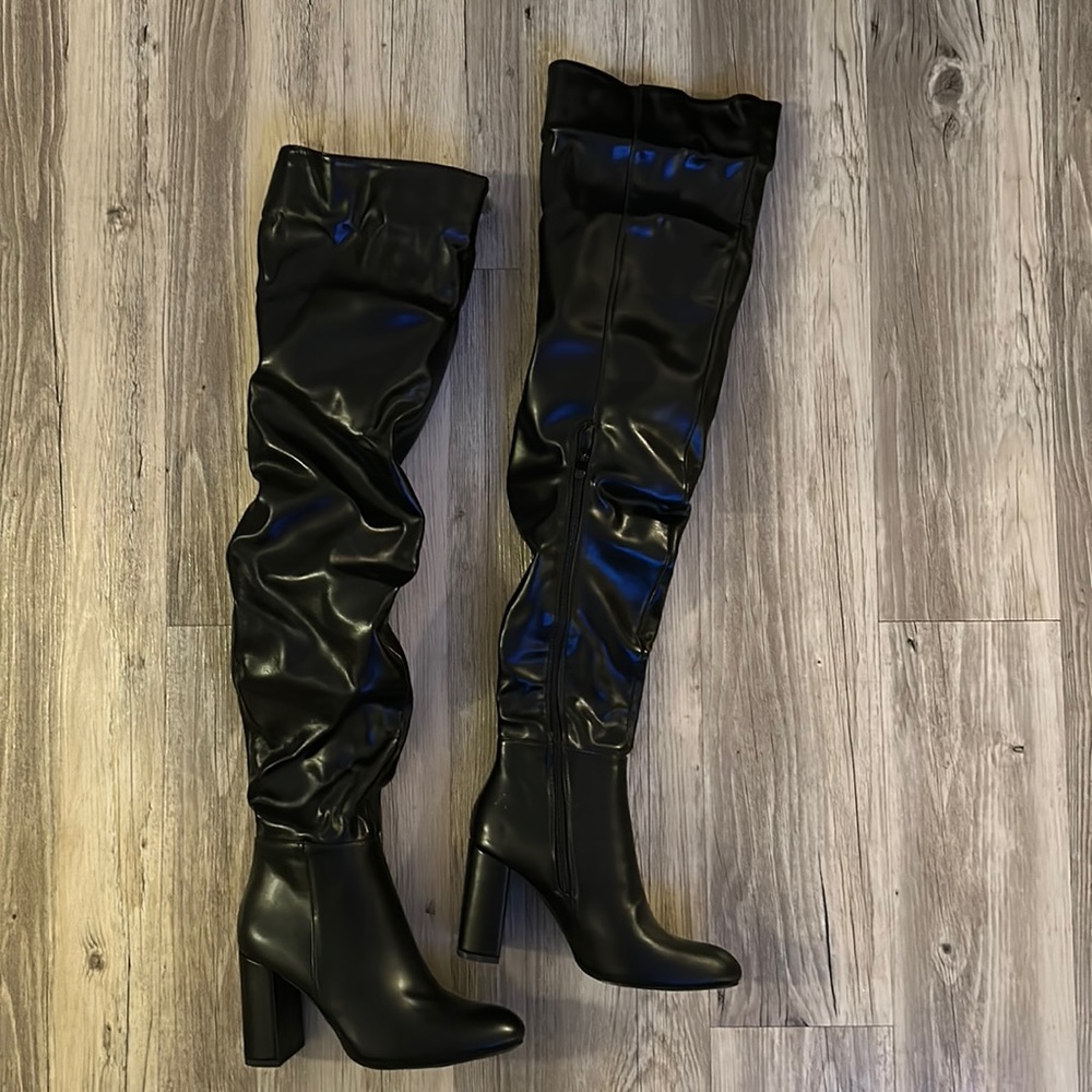 Black over the knee boots